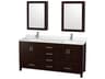 Sheffield 72" Espresso Vanity with Medicine Cabinet