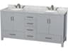 Sheffield 72" Gray Vanity