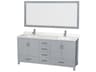 Sheffield 72" Gray Vanity with 70" Mirror