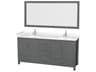 Sheffield 72" Dark Gray Vanity with 70" Mirror
