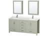 Sheffield 72" Light Green Vanity with Medicine Cabinet