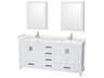 Sheffield 72" White Vanity with Medicine Cabinet