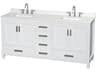Sheffield 72" White Vanity