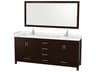 Sheffield 80" Espresso Vanity with 70" Mirror