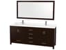Sheffield 80" Espresso Vanity with 70" Mirror