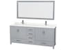 Sheffield 80" Gray Vanity with 70" Mirror