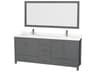 Sheffield 80" Dark Gray Vanity with 70" Mirror