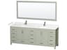 Sheffield 84" Light Green Vanity with 70" Mirror