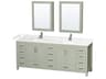 Sheffield 84" Light Green Vanity with Medicine Cabinet