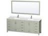 Sheffield 84" Light Green Vanity with 70" Mirror