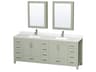 Sheffield 84" Light Green Vanity with Medicine Cabinet