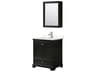 Deborah 30" Dark Espresso Vanity with Medicine Cabinet
