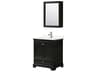 Deborah 30" Dark Espresso Vanity with Medicine Cabinet