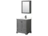 Deborah 30" Dark Gray Vanity with Medicine Cabinet