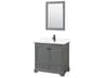 Deborah 36" Dark Gray Vanity with 24" Mirror