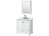 Deborah 36" White Vanity with Medicine Cabinet