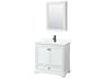 Deborah 36" White Vanity with Medicine Cabinet