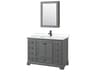 Deborah 48" Dark Gray Vanity with Medicine Cabinet