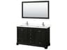 Deborah 60" Dark Espresso Vanity with 58" Mirror