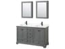 Deborah 60" Dark Gray Vanity with Medicine Cabinet