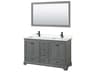 Deborah 60" Dark Gray Vanity with 58" Mirror