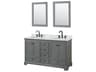 Deborah 60" Dark Gray Vanity with 24" Mirror