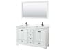 Deborah 60" White Vanity with 58" Mirror