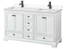 Deborah 60" White Vanity