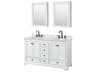 Deborah 60" White Vanity with Medicine Cabinet