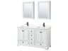 Deborah 60" White Vanity with Medicine Cabinet