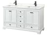 Deborah 60" White Vanity