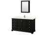Deborah 60" Dark Espresso Vanity with Medicine Cabinet
