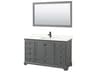 Deborah 60" Dark Gray Vanity with 58" Mirror