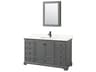 Deborah 60" Dark Gray Vanity with Medicine Cabinet