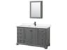 Deborah 60" Dark Gray Vanity with Medicine Cabinet