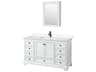 Deborah 60" White Vanity with Medicine Cabinet