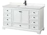 Deborah 60" White Vanity