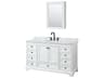 Deborah 60" White Vanity with Medicine Cabinet