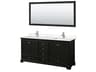 Deborah 72" Dark Espresso Vanity with 70" Mirror