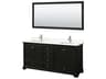 Deborah 72" Dark Espresso Vanity with 70" Mirror