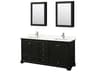 Deborah 72" Dark Espresso Vanity with Medicine Cabinet