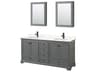 Deborah 72" Dark Gray Vanity with Medicine Cabinet