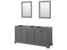Deborah 71" Dark Gray Vanity with 24" Mirror