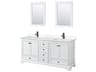 Deborah 72" White Vanity with 24" Mirror