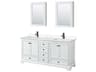 Deborah 72" White Vanity with Medicine Cabinet