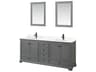 Deborah 80" Dark Gray Vanity with 24" Mirror