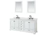 Deborah 80" White Vanity with 24" Mirror
