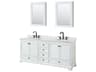 Deborah 80" White Vanity with Medicine Cabinet
