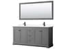 Avery 72" Dark Gray Vanity with 70" Mirror