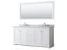 Avery 72" White Vanity with 70" Mirror